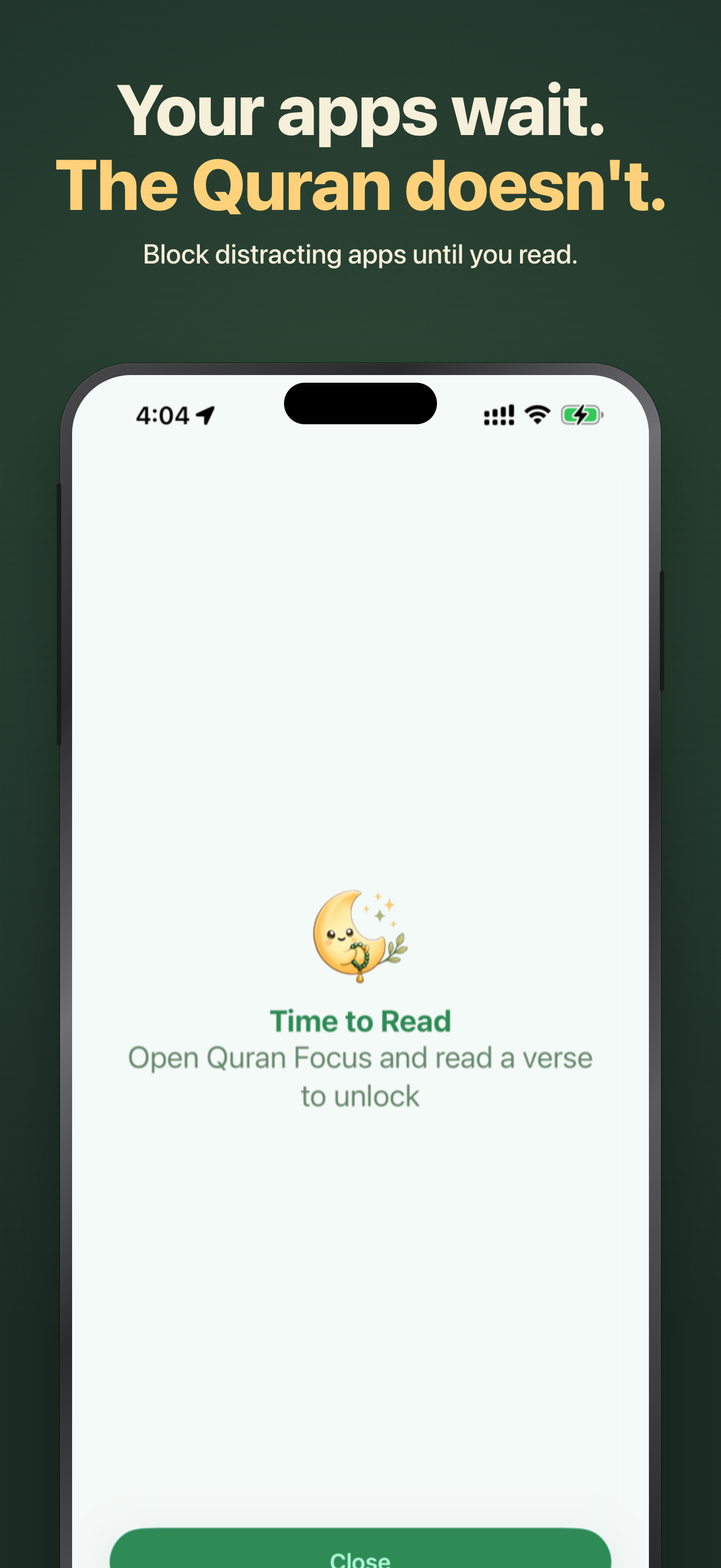 Block distracting apps until you read