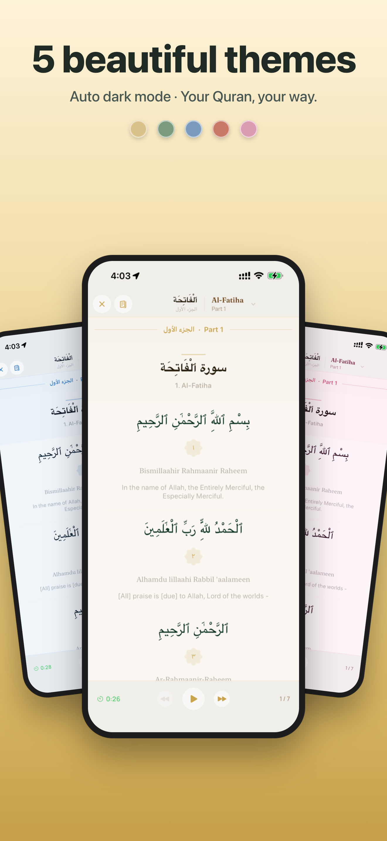 Five beautiful themes