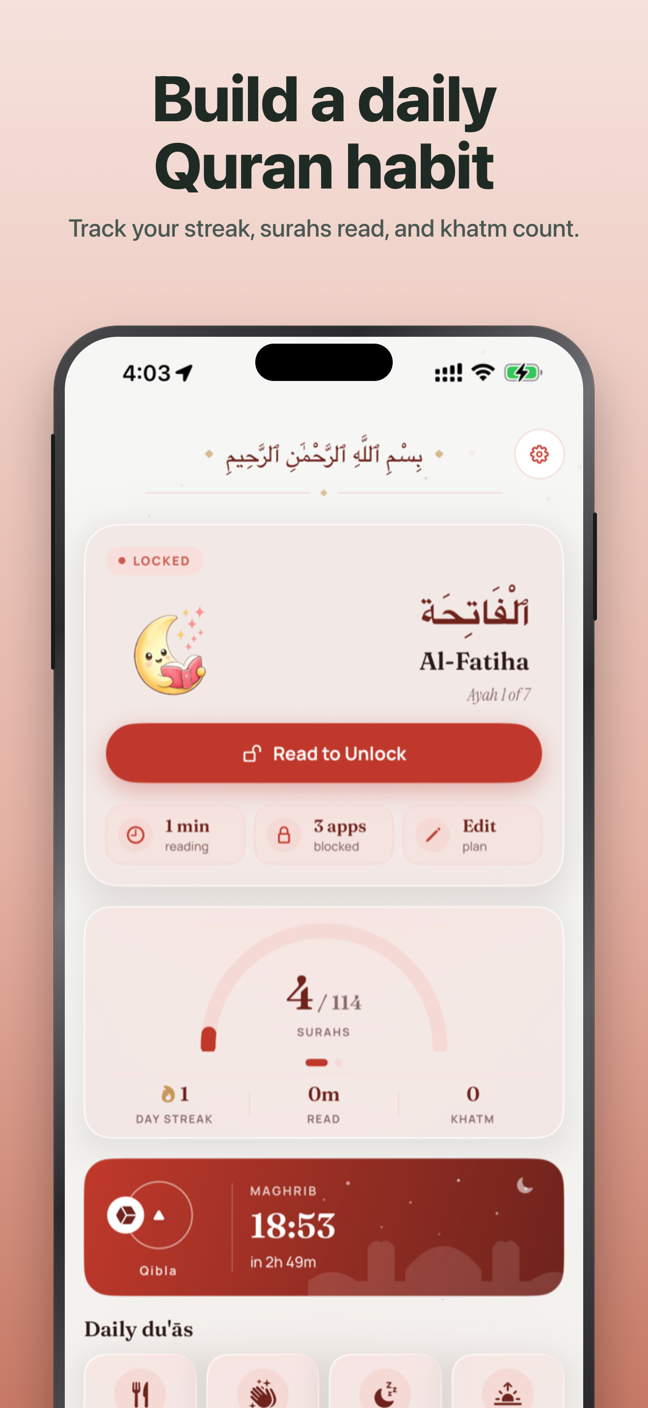 Build a daily Quran habit